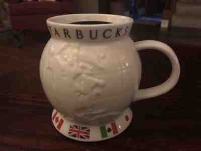 2002 Starbucks Barista Globe 24oz Mug With Lid Embossed & Flags of World  - Sold on eBay Sep, 22nd 2018 for $5.96