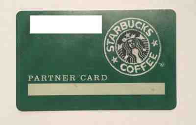 VERY RARE STARBUCKS 2003 Partner Card USED In Good Condition - Sold on eBay Nov, 3rd 2018 for $37.77