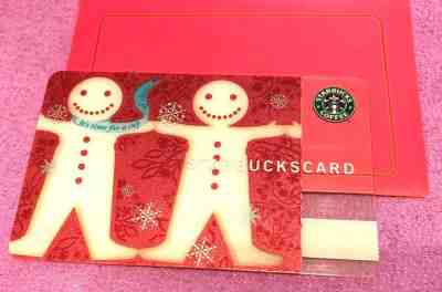 STARBUCKS 2004 GINGERBREAD CHEER GIFT CARD W/BONUS SLEEVE-NEW-RARE - Sold on eBay Nov, 2nd 2018 for $2.00
