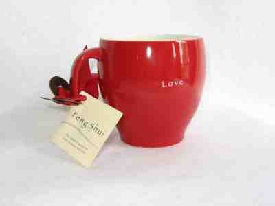 HTF Complete! 2004 Starbucks  Feng Shui  Red Mug with Tags & Coins - Love - Sold on eBay Oct, 13th 2018 for $22.95