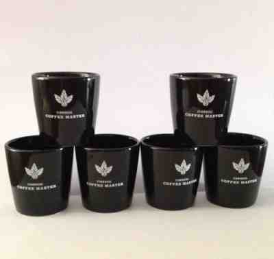Starbucks Shot Glasses 3oz. Black Expresso -Coffee Shot Glasses 2004 Set of 6 - Sold on eBay Oct, 7th 2018 for $7.77