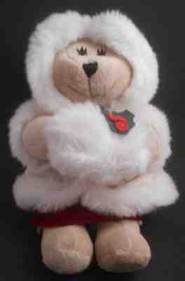 Starbucks Bearista 2004 Barista Bear 37th GIRL with White Winter Coat 11" Plush - Sold on eBay Oct, 5th 2018 for $10.00