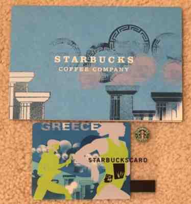 Starbucks 2004 USA Greece Olympics Card With Matching Sleeve RARE - Sold on eBay Oct, 4th 2018 for $19.99