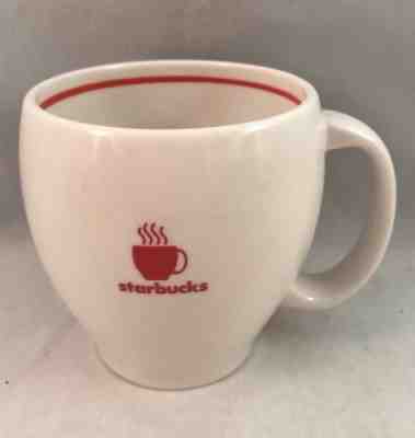 2004 Starbucks White Red Abbey Coffee Cup Mug 12 oz Steaming Cup  Big Handle - Sold on eBay Oct, 4th 2018 for $4.00