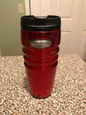 Starbucks 2004 Red Metallic Insulated Coffee Travel Mug Tumbler 16oz Cup Lid - Sold on eBay Oct, 3rd 2018 for $12.00