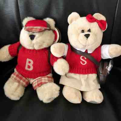 Starbucks Bearista Bears Back To School Boy and Girl 2004 - Sold on eBay Oct, 2nd 2018 for $13.80