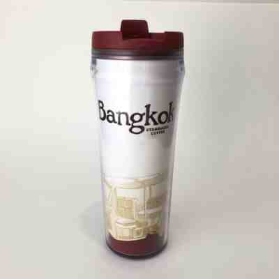 Starbucks Tumbler Bangkok Thailand Thermal Travel Mug Coffee Tea Lid 12oz 2004  - Sold on eBay Oct, 1st 2018 for $22.99