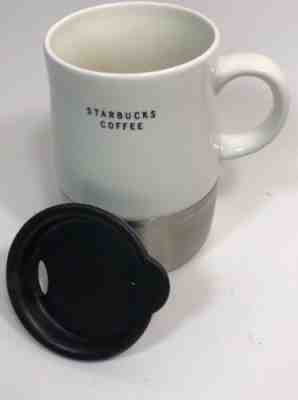 Starbucks Coffee Ceramic Stainless Travel Mug 2004 Lid White Urban Desk 14oz - Sold on eBay Sep, 29th 2018 for $10.00