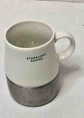 Starbucks Coffee Mug White Porcelain Metal Steel Coffee Mug Cup 2004 - Sold on eBay Sep, 29th 2018 for $10.00