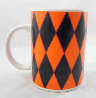 Starbucks Orange and Black Halloween Harlequin Argyle 16 oz Coffee Mug 2004  - Sold on eBay Sep, 27th 2018 for $20.00