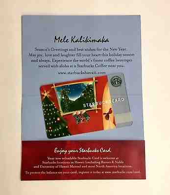 Rare Starbucks 2005 Hawaii Mele Kalikimaka Christmas Card w/ Matching Sleeve NEW - Sold on eBay Oct, 31st 2018 for $80.00