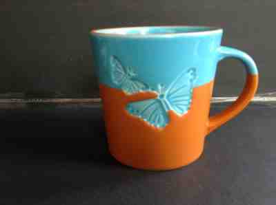 2006 Starbucks Butterfly Mug Orange & Turquoise 17 oz. Blue - Sold on eBay Nov, 18th 2018 for $10.99