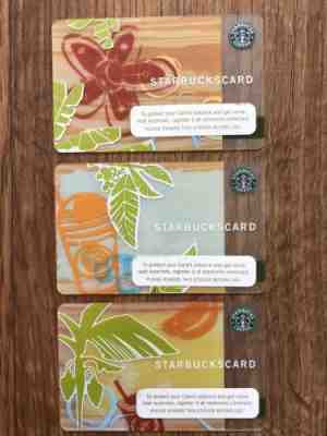 2006 STARBUCKS SUMMER TRIO-FLOWER, FRAP & BANANA GIFT CARDS - Sold on eBay Nov, 17th 2018 for $5.99