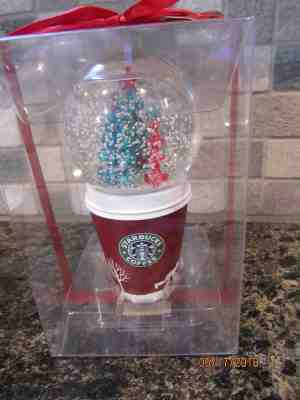 Starbucks Holiday 2006 Christmas Tree Snow Globe Coffee Go Cup NWT - Sold on eBay Nov, 12th 2018 for $21.25