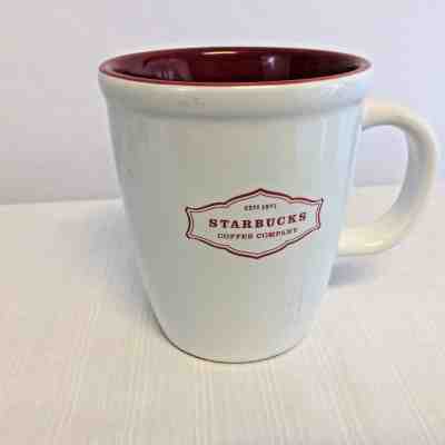 Starbucks Coffee  16 oz Est 1971 Large Mug Cup w/ Red Accents 2006 - Sold on eBay Nov, 6th 2018 for $15.99