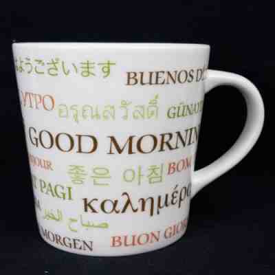 Starbucks 2006 GOOD MORNING Multi-Language Mug, 17 oz, Günaydin, Selamat Pagi - Sold on eBay Nov, 5th 2018 for $29.95