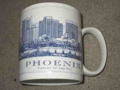 2006 STARBUCKS COFFEE PHOENIX MUG CUP 18 OZ. USED WHITE BLUE VALLEY OF THE SUN - Sold on eBay Nov, 5th 2018 for $13.99