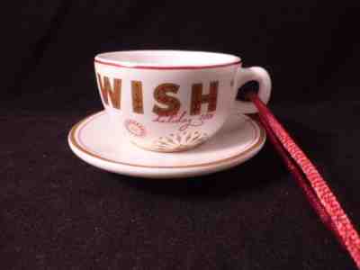 Starbucks Coffee Christmas 2006 Holiday Ornament Wish Cup Saucer Plate - Sold on eBay Nov, 5th 2018 for $5.00