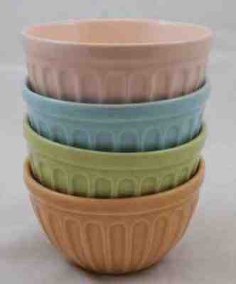 Starbucks Set of 4 Pastel Ice Cream Ribbed Bowls Retro 12oz 2006 - Sold on eBay Nov, 4th 2018 for $38.88