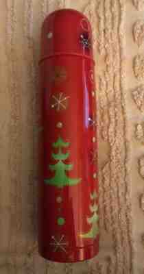 STARBUCKS 2006 Red Collectible Christmas Holiday Metal Thermos Pylones - Sold on eBay Nov, 4th 2018 for $7.00