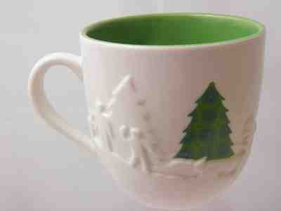 Starbucks 2006 Holiday White Embossed Christmas Trees Ceramic Mug Tall cup 16 oz - Sold on eBay Nov, 4th 2018 for $2.25