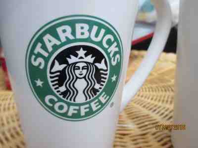 Starbucks 2006 Tall Cup Venti Coffee Mug 20oz White & Green Mermaid Logo - Sold on eBay Nov, 4th 2018 for $24.00