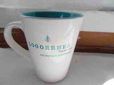 Starbucks 2006 Logorrhea Coffee Cup Mug White Teal - Sold on eBay Nov, 2nd 2018 for $12.99