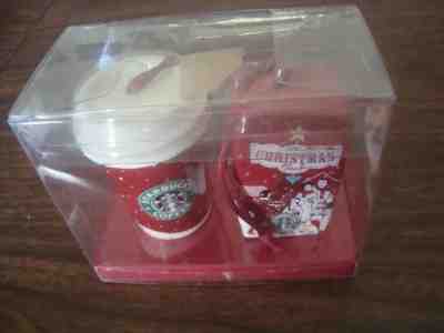 VINTAGE 2007 STARBUCKS COFFEE CUPS CHRISTMAS ORNAMENT SET 2 NIB - Sold on eBay Nov, 17th 2018 for $19.98