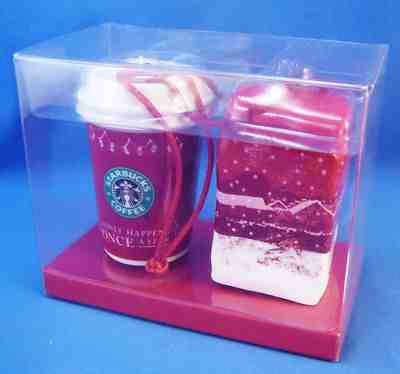 2007 Old Logo To Go Cup Coffee Blend Bag STARBUCKS Duo Christmas Ornaments,Box - Sold on eBay Nov, 12th 2018 for $8.99