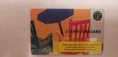 Starbucks 2007 Blue Umbrella Beach Card Series #6034 - Sold on eBay Nov, 12th 2018 for $2.25
