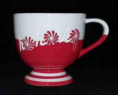 Starbucks Christmas Holiday HO HO HO peppermint candy Pedestal Mug 2007 A+ 12 oz - Sold on eBay Nov, 8th 2018 for $8.00