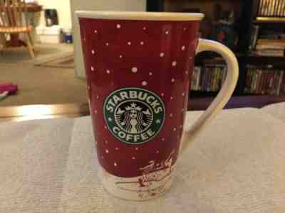 2007 Starbucks Logo Coffee Mug Xmas Red Holiday Snow Series Tall 16 oz Original - Sold on eBay Nov, 7th 2018 for $3.99