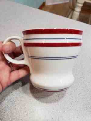 Red, White And Blue Striped 2007 Starbucks Coffee Mug 12 oz. - Sold on eBay Nov, 7th 2018 for $4.00