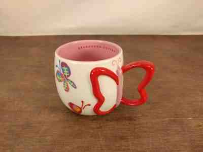 2007 Starbucks BUTTERFLY Coffee Cup Mug Colorful Butterflies w Butterfly Handle  - Sold on eBay Nov, 7th 2018 for $24.99