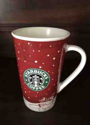 Starbucks 16 Oz Mug 2007 Skaters Snowflakes Collectible Vintage Christmas Xmas - Sold on eBay Nov, 6th 2018 for $10.99