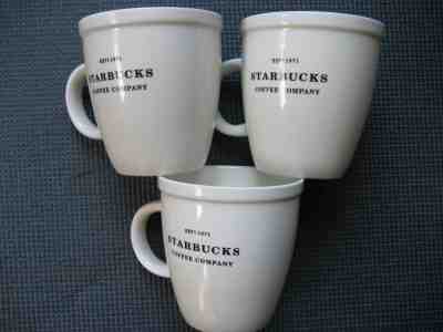 2007 Starbucks Black & White Abbey Barista 18 ounce coffee mug tea cup Lot of 3 - Sold on eBay Nov, 6th 2018 for $40.00