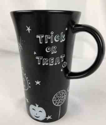 STARBUCKS 2007 HALLOWEEN TRICK OR TREAT BLACK Tall COFFEE MUG 14 oz - Sold on eBay Nov, 5th 2018 for $14.99