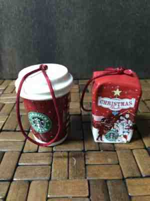 Starbucks Ceramic Ornaments Set Of 2 Mug And Coffee 2007 - Sold on eBay Nov, 5th 2018 for $6.00