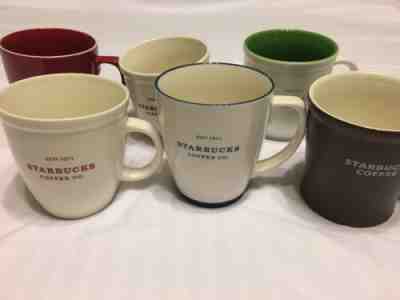 LOT of 6 Starbucks Coffee Company  Barista Coffee Mugs 5 From 2007 & 1 2008 - Sold on eBay Nov, 4th 2018 for $40.00