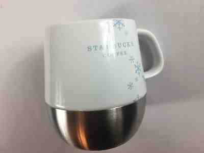 Starbucks Coffee Mug Holiday 2007 Cup Drink 14oz Stainless Steel Snowflakes Gift - Sold on eBay Nov, 4th 2018 for $10.42