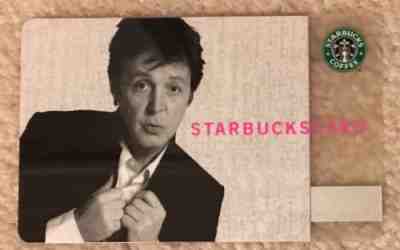 Starbucks 2007 Paul McCartney Card RARE - Sold on eBay Nov, 4th 2018 for $7.00