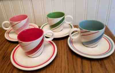 Starbucks 2007 Demitasse Espresso Holiday Cups and Saucers Set of 4 Displayed  - Sold on eBay Nov, 3rd 2018 for $12.00