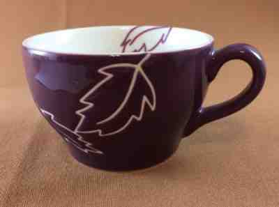 Starbucks Cappuccino Coffee Mug Cup Purple Embossed Leaf Design 10oz 2007  - Sold on eBay Nov, 3rd 2018 for $9.99
