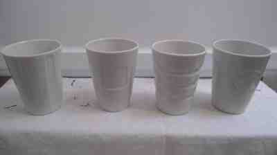 2008 Starbucks Coffee-White New Bone China Drinking Glass Set  - Sold on eBay Nov, 10th 2018 for $12.00