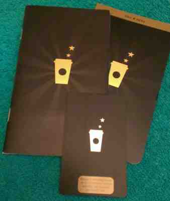 Very MINT STARBUCKS 2008 BLACK GOLD Gift Card w/Original Booklet & Matching Card - Sold on eBay Nov, 2nd 2018 for $62.09