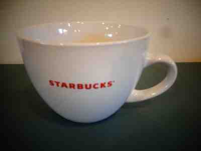 2008 STARBUCKS WHITE WITH RED LETTERS OVERSIZED 18 OZ. COFFEE MUG - Sold on eBay Nov, 1st 2018 for $19.99