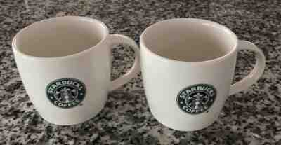 Starbucks Coffee Mug Cup Lot Of 2 Mermaid Logo 2008 Bone China 12 Fluid Oz - Sold on eBay Oct, 31st 2018 for $10.00