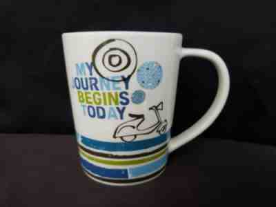 Starbucks Coffee Mug My Journey Begins Today 2008 Scooter 14 Ounces  - Sold on eBay Oct, 31st 2018 for $10.00