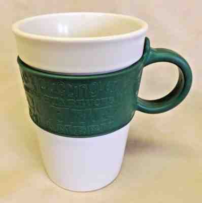 Starbucks White Matte with Green Rubber Grip Handle Coffee Mug 2008  - Sold on eBay Oct, 30th 2018 for $9.95