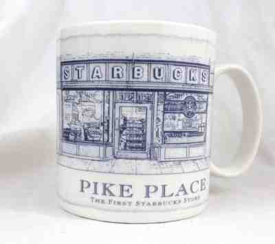STARBUCKS 2008 PIKE PLACE THE FIRST STARBUCKS STORE ARCHITECTURAL SERIES MUG - Sold on eBay Oct, 29th 2018 for $12.00